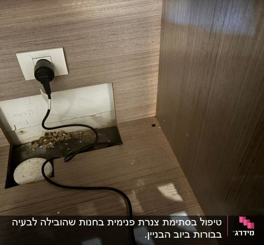 טיפול בסתימת צנרת פנימית בחנות שהובילה לבעיה בבורות ביוב הבניין.